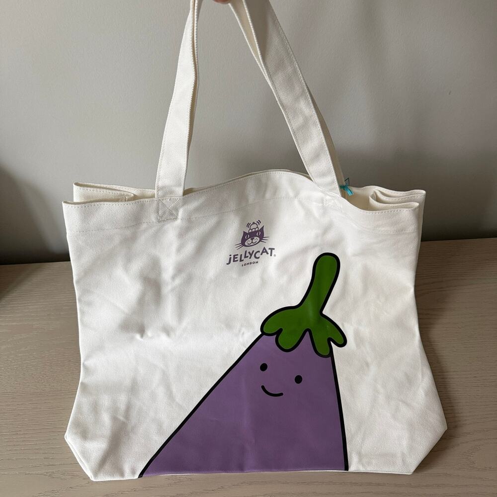 AUTHENTIC Jellycat Eggplant Tote Bag- NEW- FAST SHIP!
